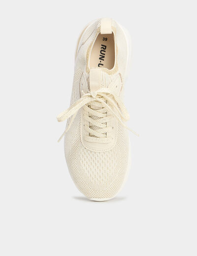 Baskets running à lacets sable femme