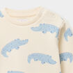 Sweat molletonn&eacute; manches longues ecru b&eacute;b&eacute; gar&ccedil;on