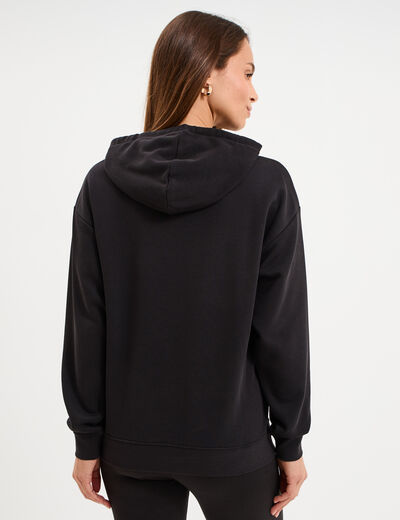 Sweat hoodie 1 poche &agrave; capuche Puma noir femme