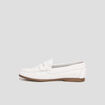 Mocassins en cuir blanc femme