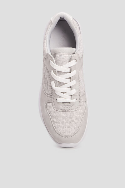 Runnings à lacets gris femme