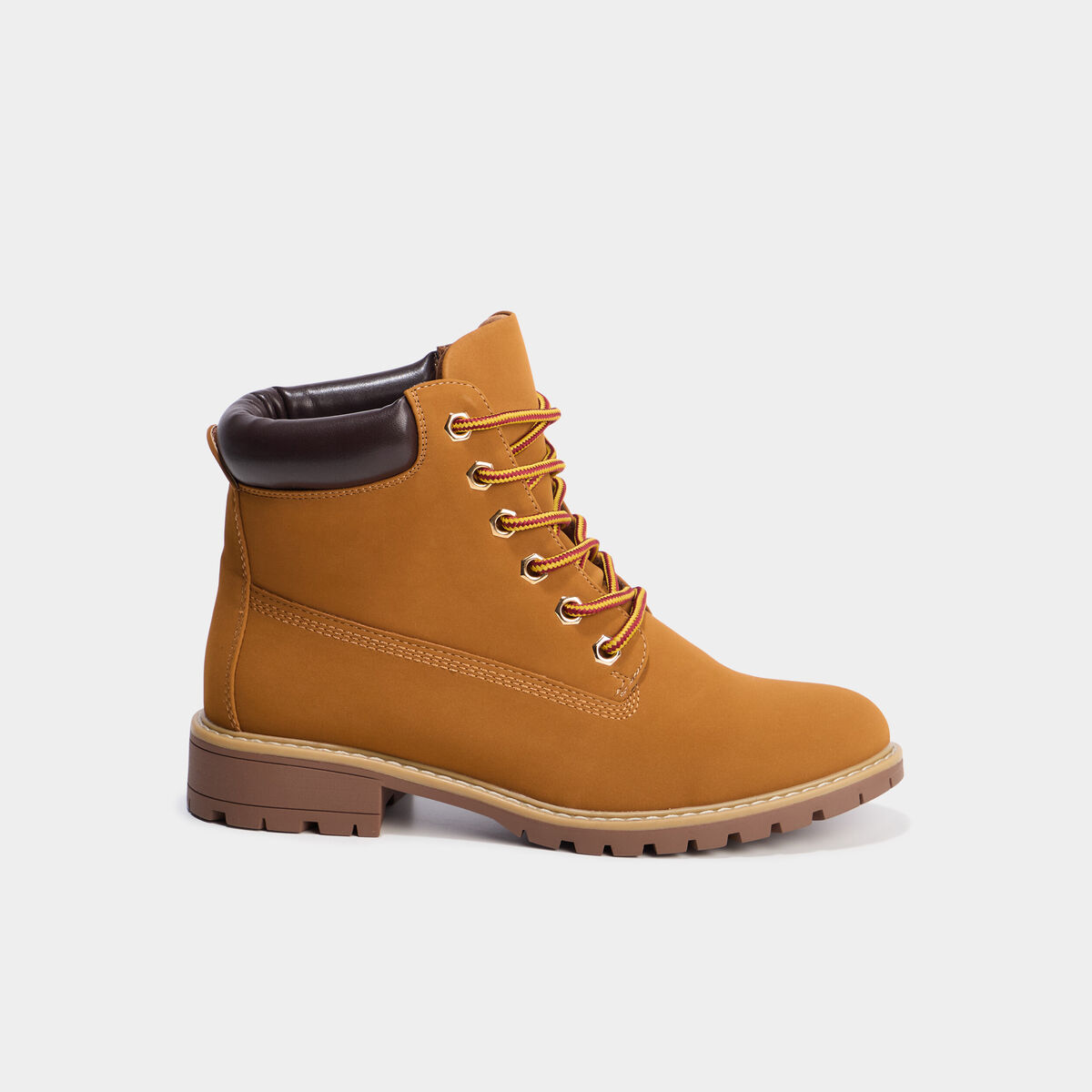 Bottines crantées marron clair femme