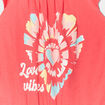 Combishort avec manches courtes volants rose vif fille