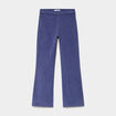 Tregging flare stretch effet velours bleu gris fille