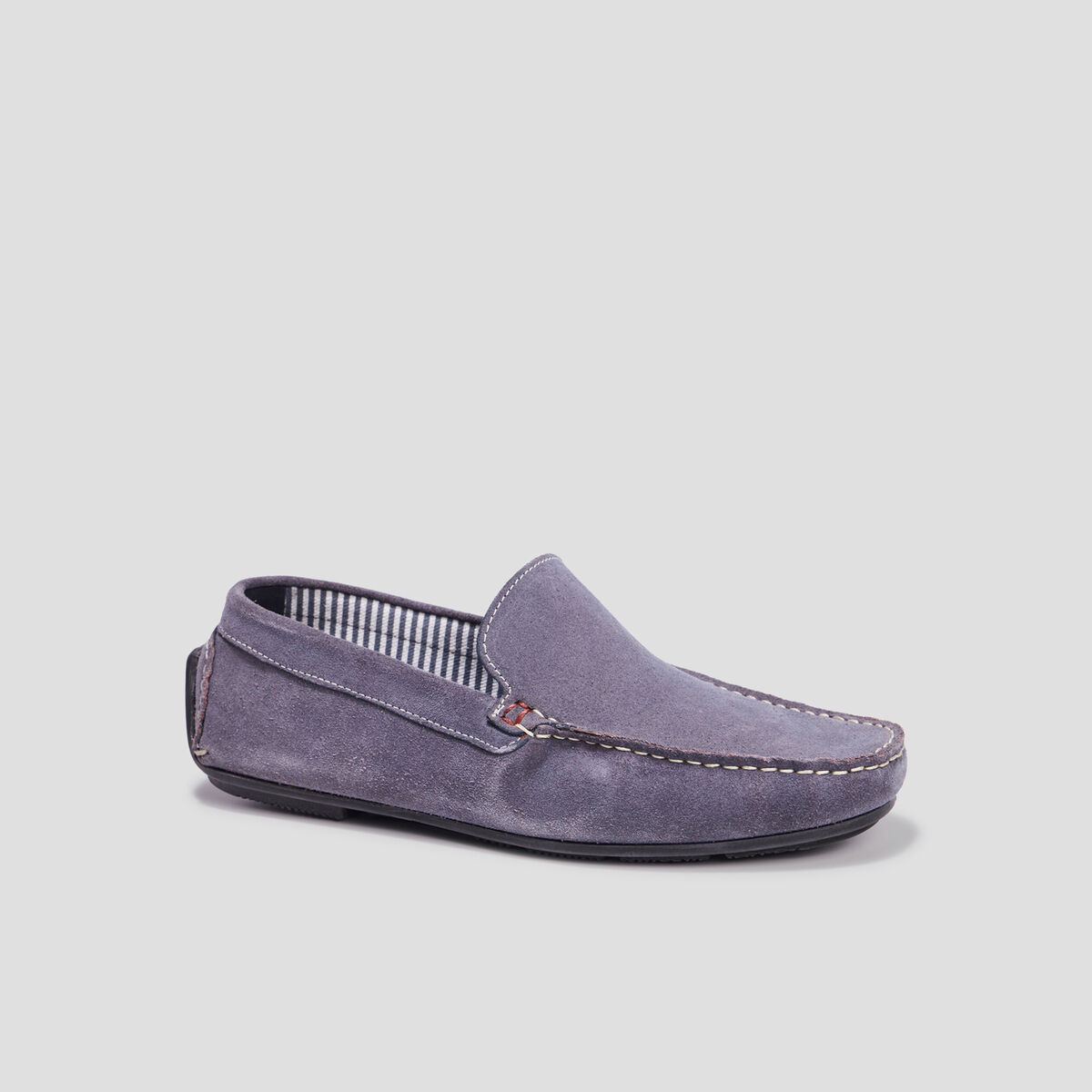 Mocassins en cuir bleu homme