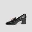 Loafers à talons détails chaînes Liberto noir femme