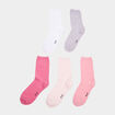 Lot 5 paires chaussettes coton rose mixte
