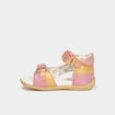 Sandales en cuir Kickers Binsia rose bébé fille