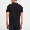 Polo en coton manches courtes noir homme