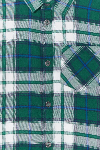 Chemise manches longues Creeks vert foncé garçon