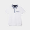 Polo manches courtes 1 poche blanc garçon