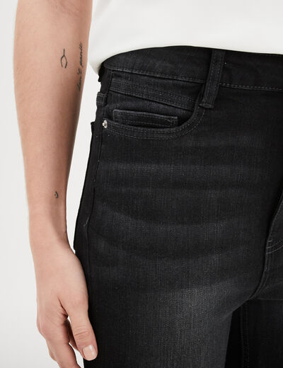 Jeans skinny 7/8ème denim noir femme