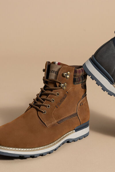 Bottines à lacets Trappeur marron cognac homme