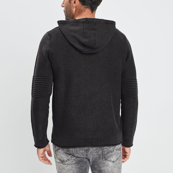 Pull à capuche Liberto gris foncé homme