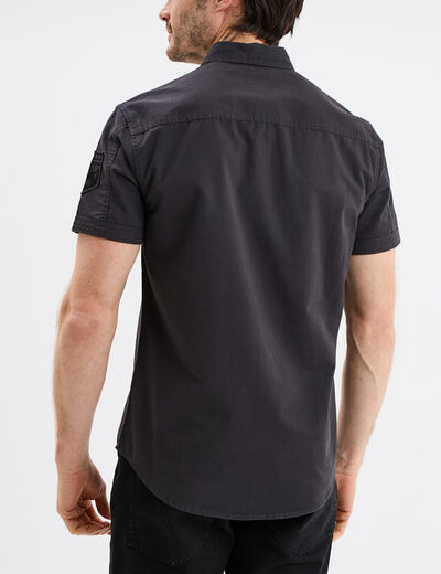 Chemise manches courtes Liberto gris foncé homme
