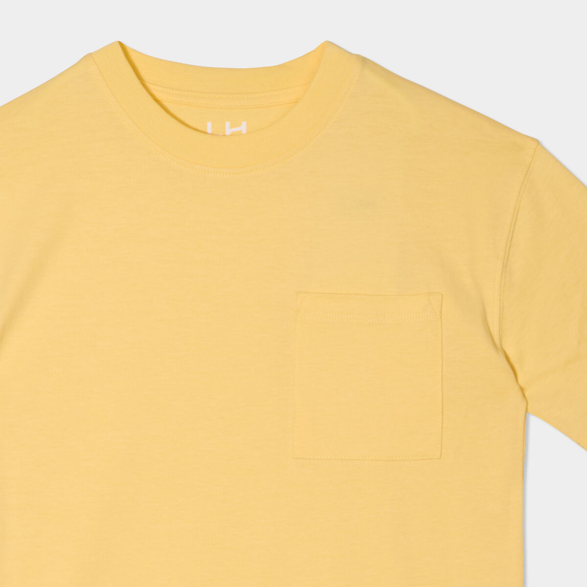 T-shirt oversize 1 poche manches courtes jaune clair garçon