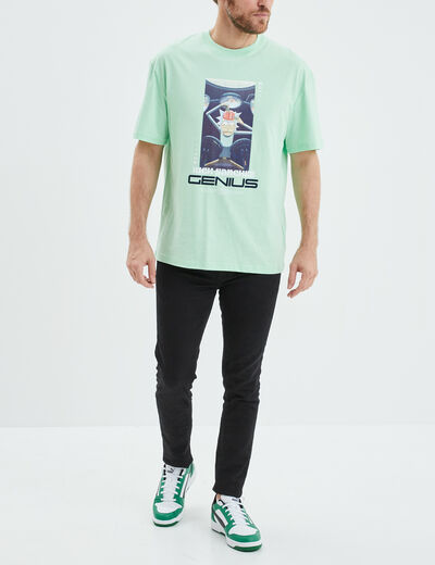 T-shirt manches courtes Rick et Morty vert homme