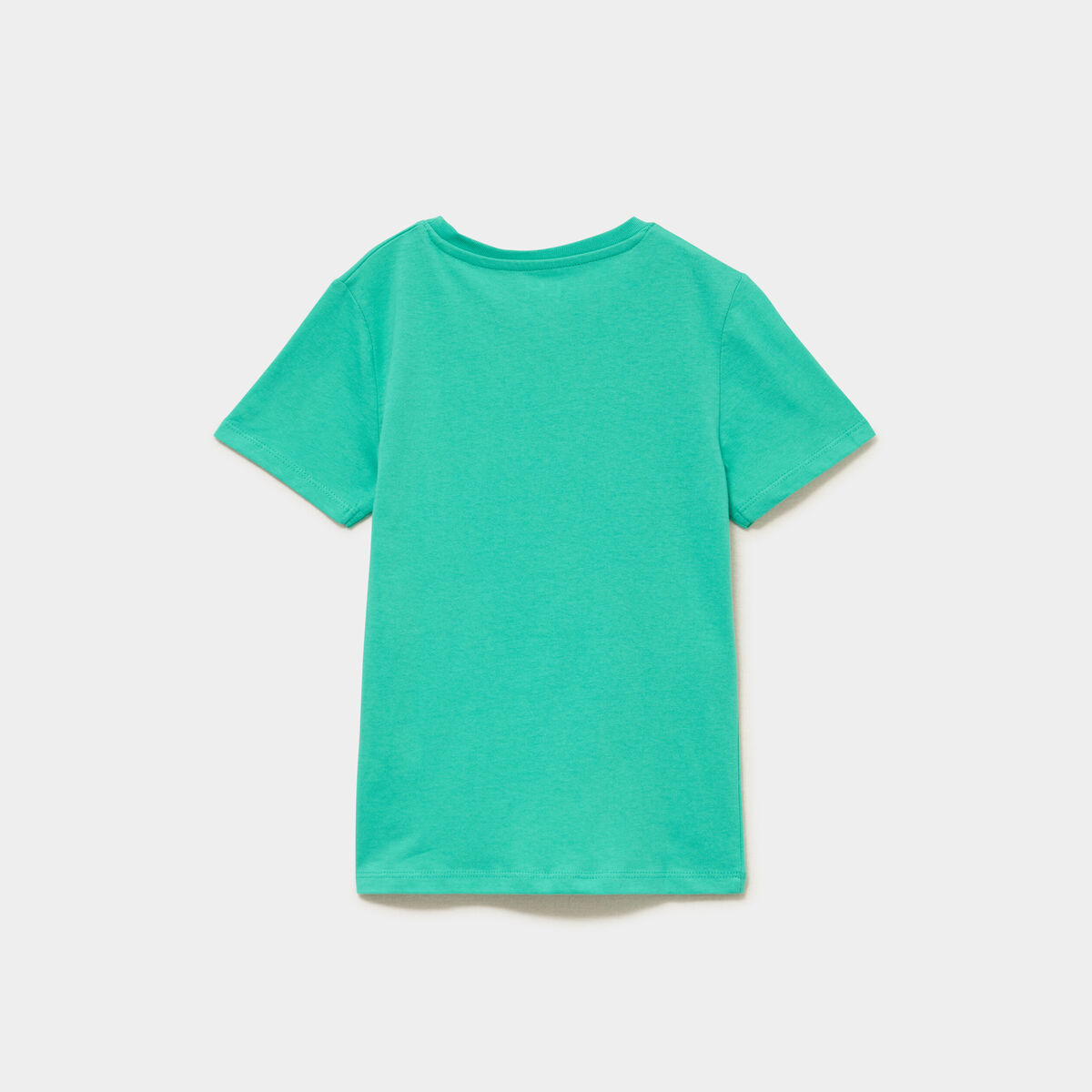 T-shirt manches courtes coton vert menthe gar&ccedil;on