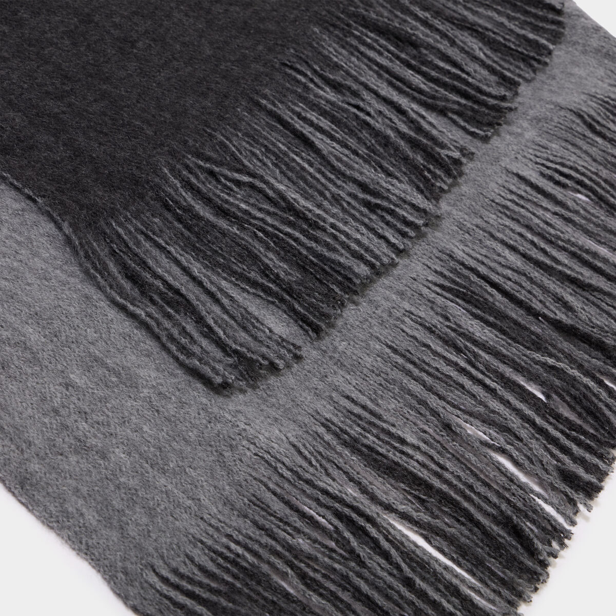 &Eacute;charpe &agrave; franges gris homme