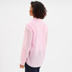 Chemise manches ajustables 1 poche coton rose femme