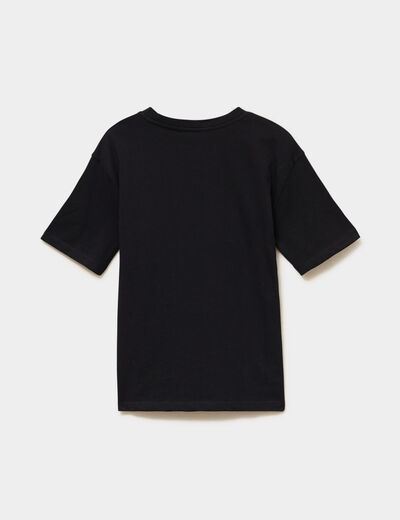 T-shirt manches courtes coton Fall Guys noir gar&ccedil;on