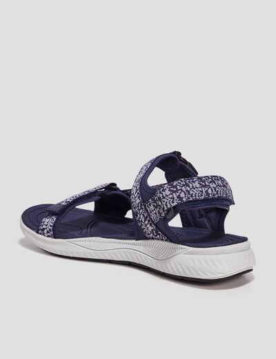 Sandales à scratchs bleu marine homme