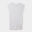 Chemise de nuit manches courtes gris clair femme