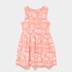 Robe patineuse sans manches coton orange fille