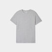 T-shirt droit en coton manches courtes gris homme