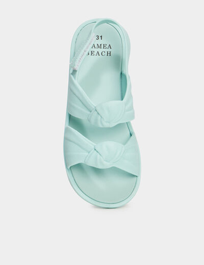 Sandales brides noeuds Wamea Beach bleu fille