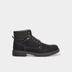 Bottines montantes crant&eacute;es &agrave; lacets noir homme