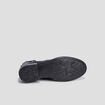 Bottines en cuir noir fille