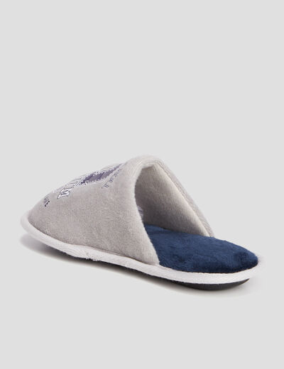 Chaussons mules gris gar&ccedil;on