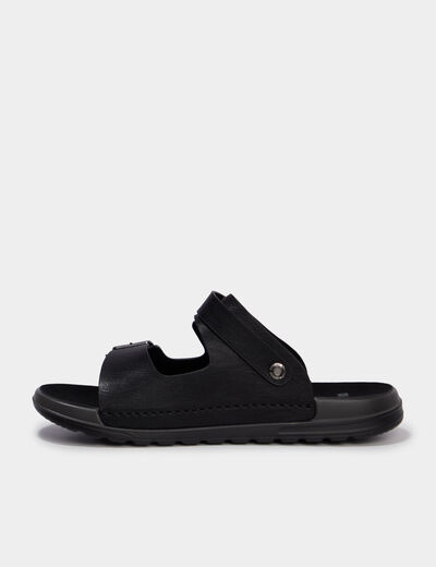 Sandales avec boucles noir homme