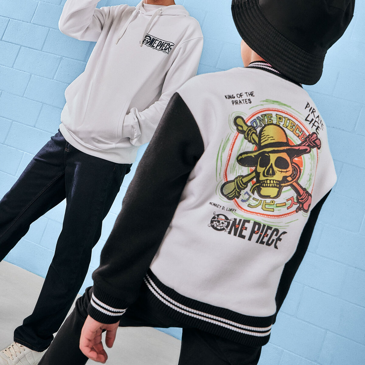 Gilet col teddy boutonné One Piece multicolore garçon