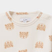 Sweat molletonn&eacute; manches longues ecru b&eacute;b&eacute; fille