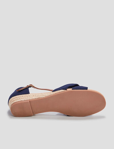 Sandales compensées Creeks bleu femme