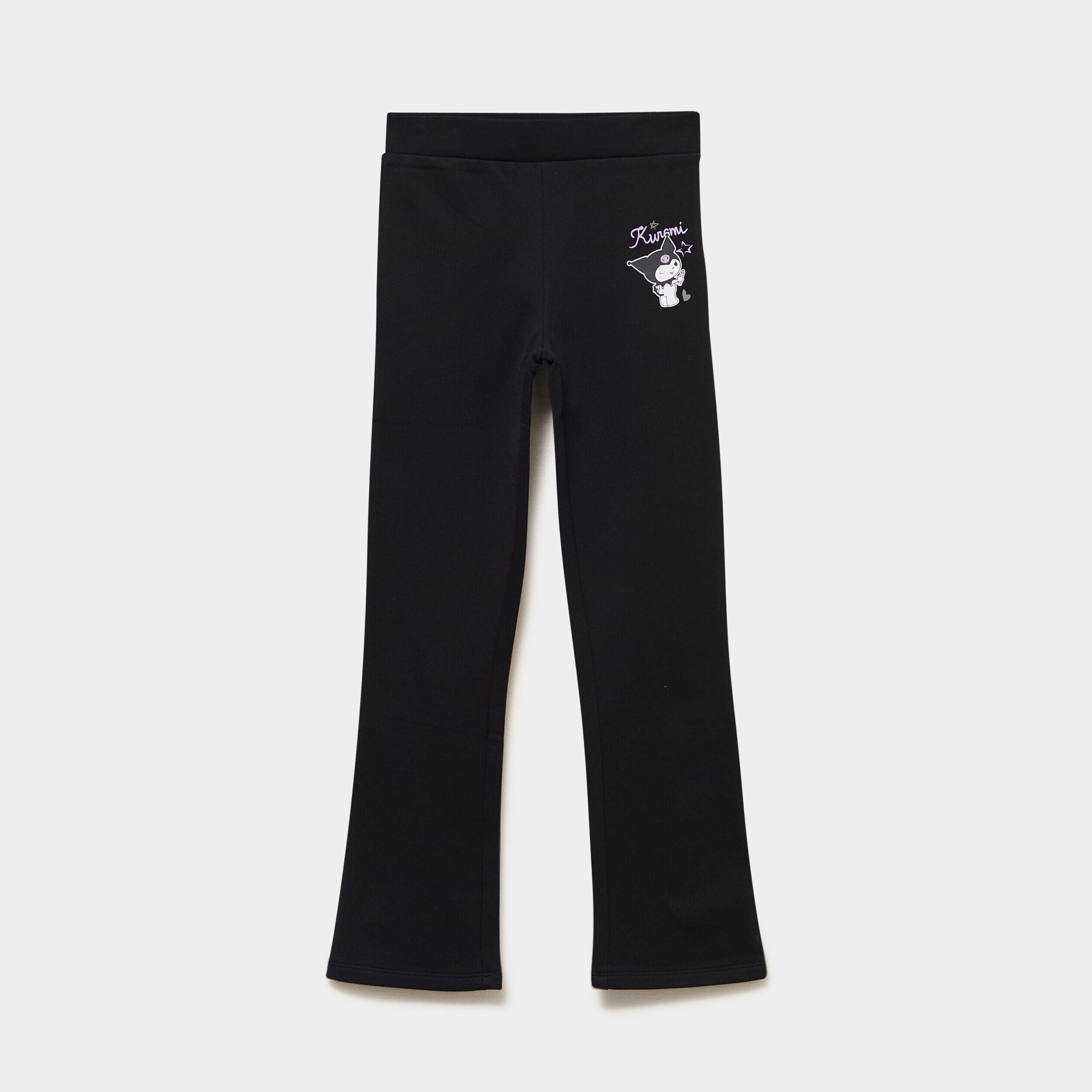 Legging stretch bootcut Kuromi noir fille