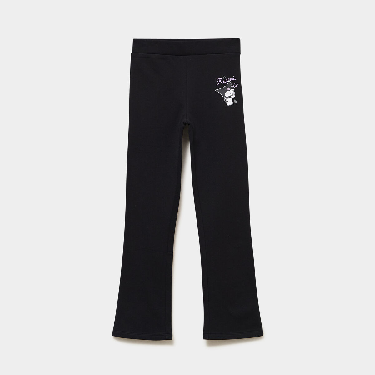 Legging stretch bootcut Kuromi noir fille