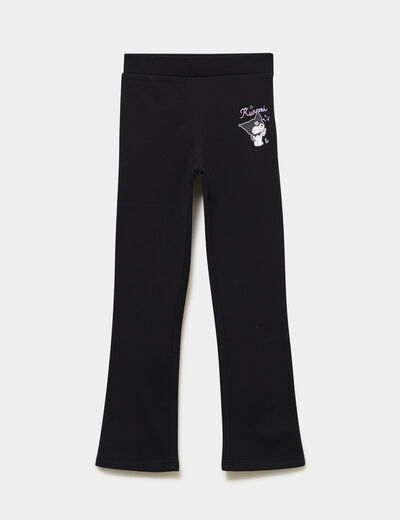 Legging stretch bootcut Kuromi noir fille