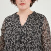 Robe longue évasée manches longues noir femme grande taille