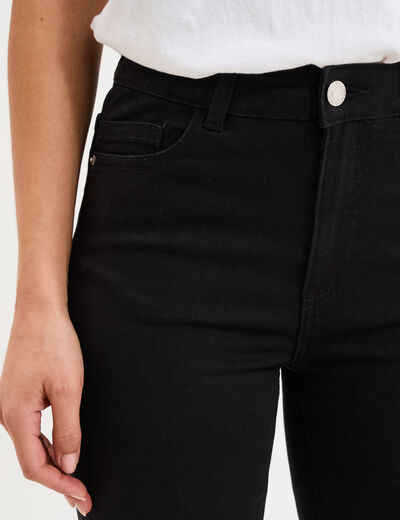 Bermuda en jean slim denim noir femme