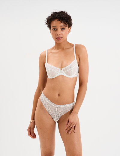Soutien-gorge emboîtant dentelle blanc femme