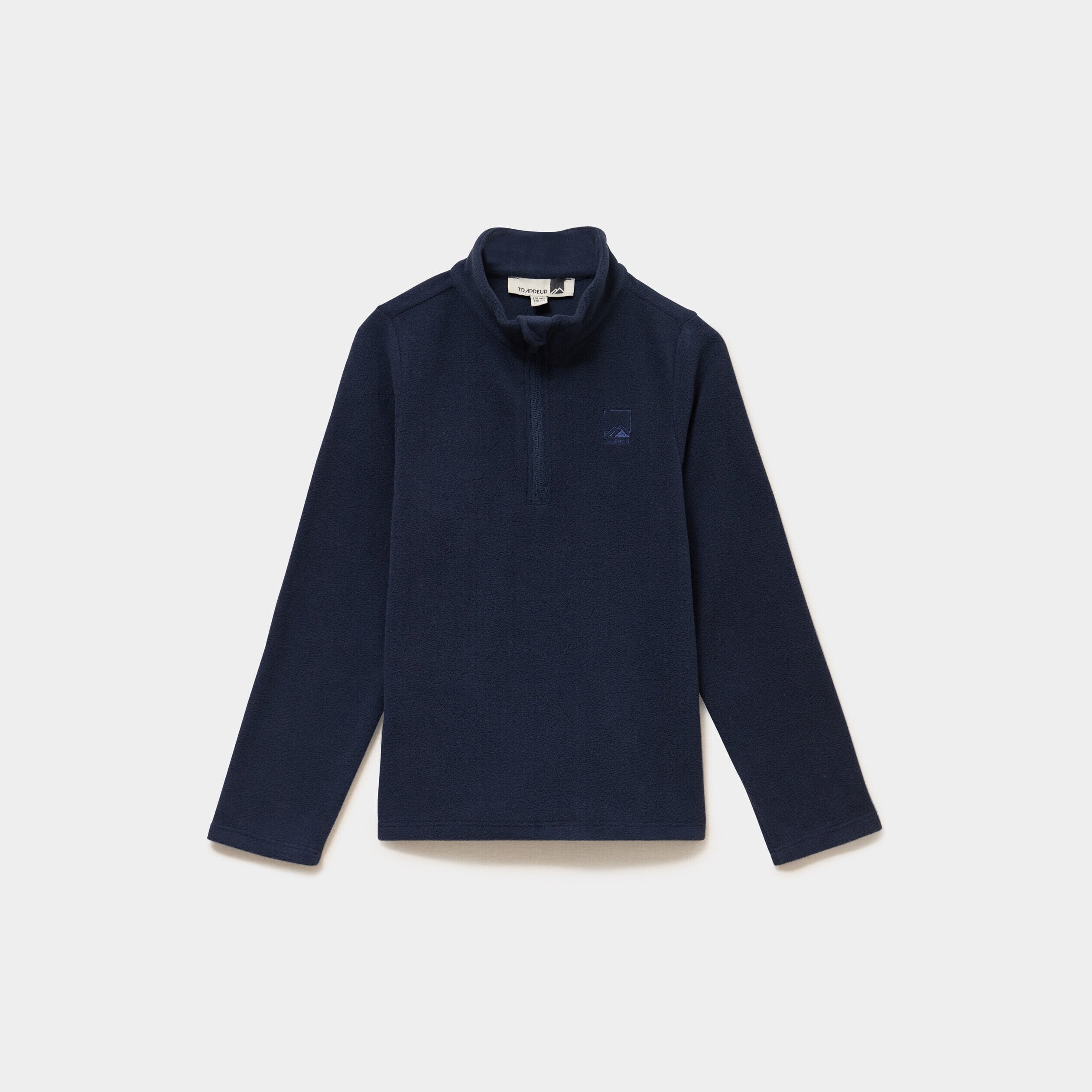 Sweat polaire col camionneur bleu marine mixte TRAPPEUR