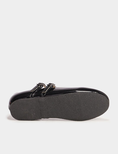 Ballerines vernies à bout rond noir fille