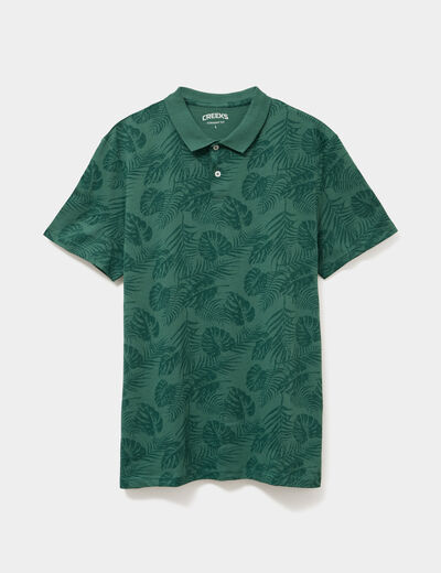 Polo manches courtes coton vert homme