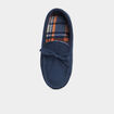 Chaussons mocassins aspect suédine bleu homme