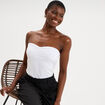Bustier ajust&eacute; coton majoritaire blanc femme