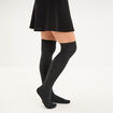 Lot 2 paires mi-bas chaud gris fonc&eacute; femme