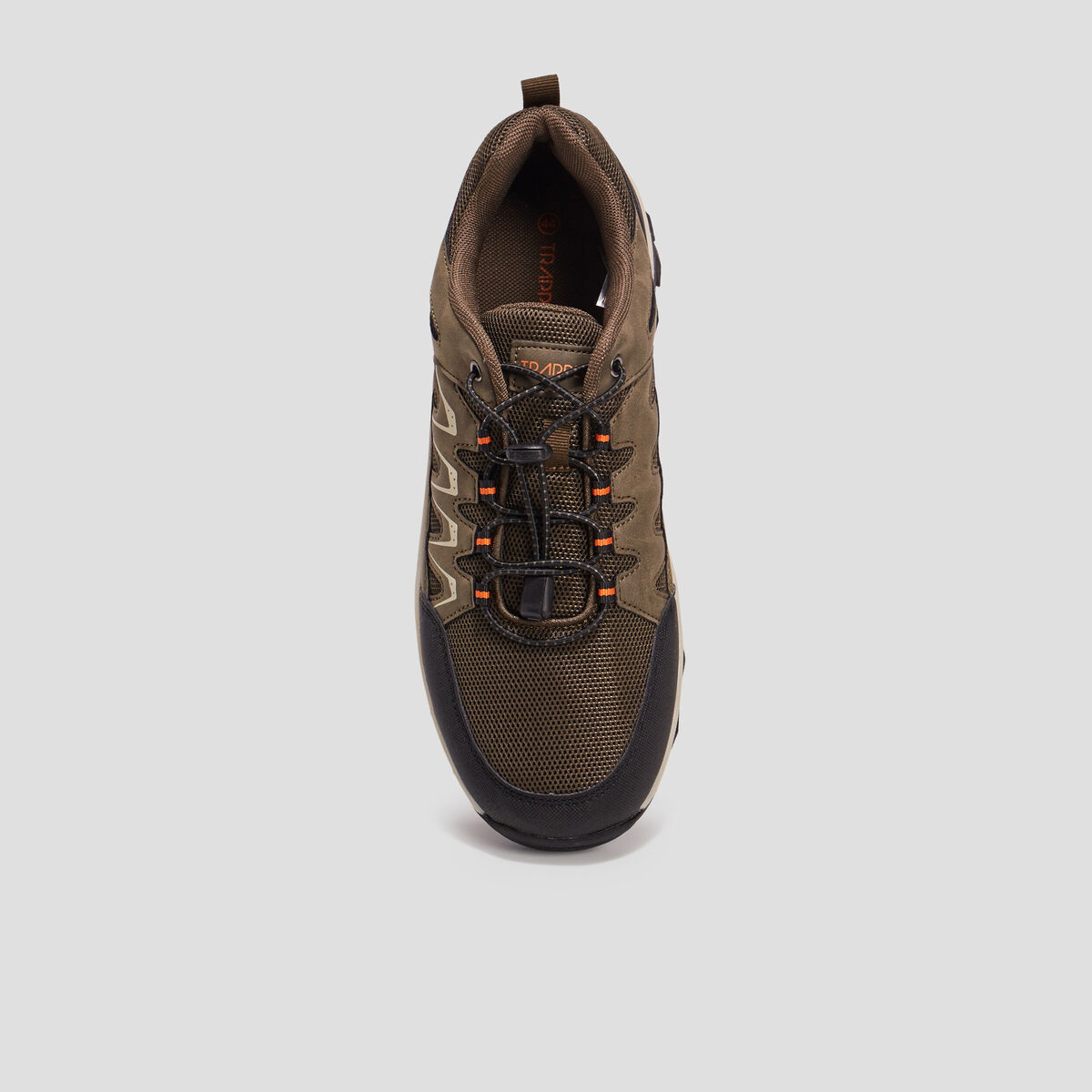 Baskets running à lacets Trappeur vert kaki homme